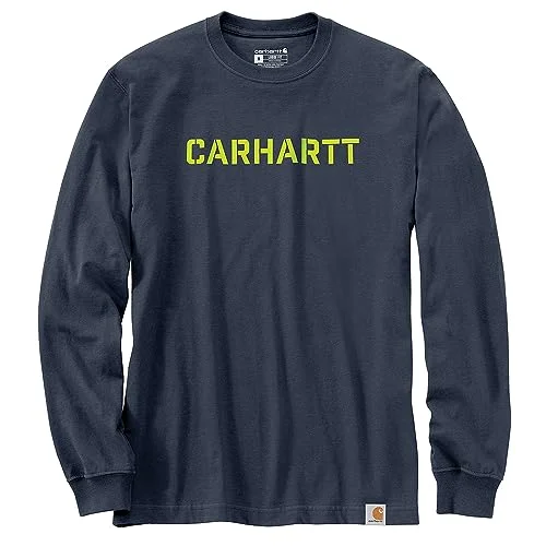 Casual Comfort Wear Carhartt 105951 Men's Loose Fit Heavyweight Long-Sleeve Logo Graphic T-Shirt Casual Comfort Wear Carhartt 105951 Men's Loose Fit Heavyweight Long-Sleeve Logo Graphic T-Shirt