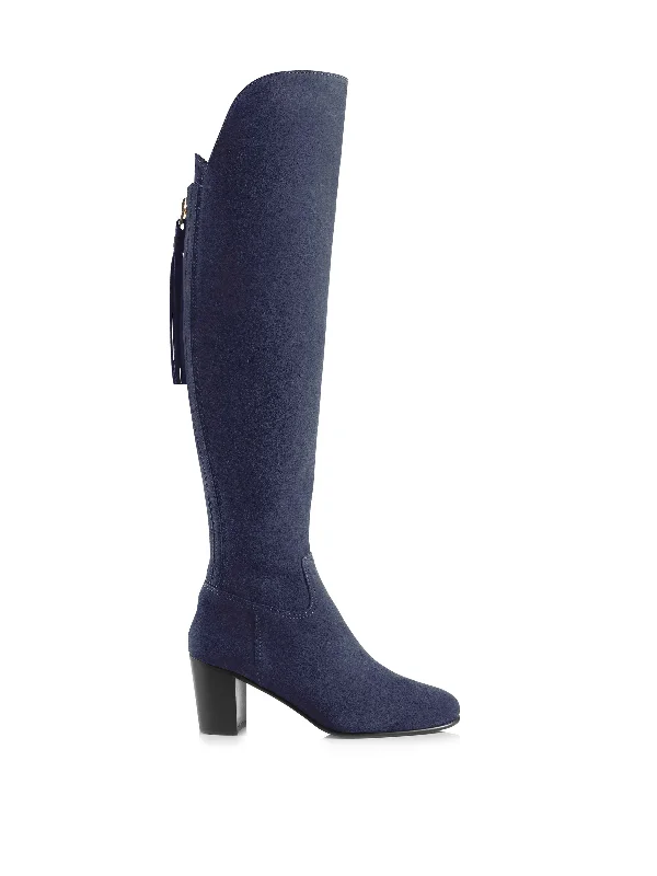 Cozy Outfit Heeled Amira - Ink Suede