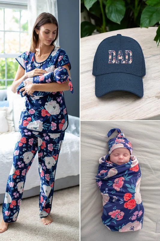 Cozy Fit Annabelle Matching Pajamas, Dad Hat, and Swaddle & Hat Set