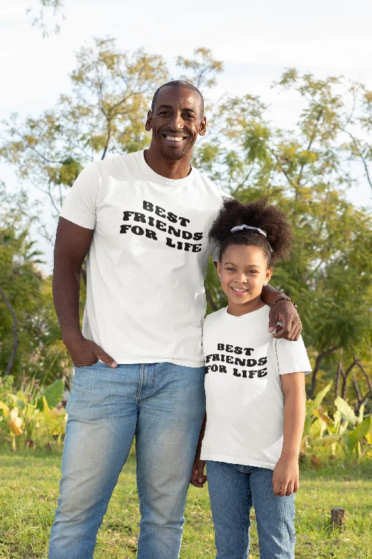 Easygoing Outfits Best Friends For Life Matching Dad & Unisex Kids T-Shirt Set