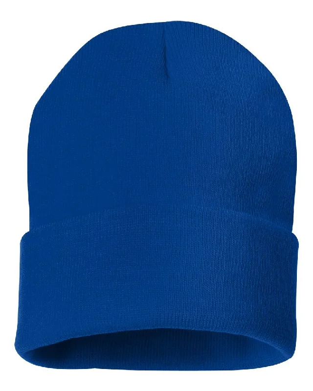 Fashionable And Versatile Sportsman 12" Solid Cuffed Beanie SP12