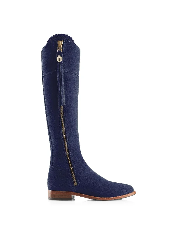 High-end Sense Regina (Narrow Fit) - Ink Suede