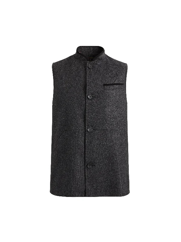 High-quality Fabrics Edward Gilet - Charcoal