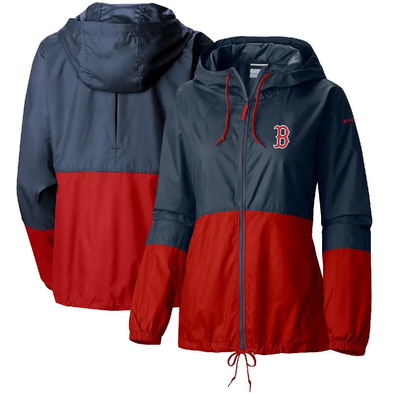 Noble And Elegant Ladies Columbia Flash Forward Jacket - Navy/Red
