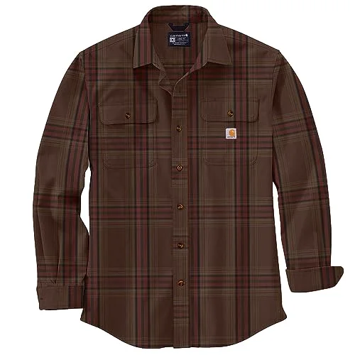 Relaxed Clothing Carhartt 105947 Men's Loose Fit Heavyweight Flannel Long-Sleeve Plaid Shirt Relaxed Clothing Carhartt 105947 Men's Loose Fit Heavyweight Flannel Long-Sleeve Plaid Shirt
