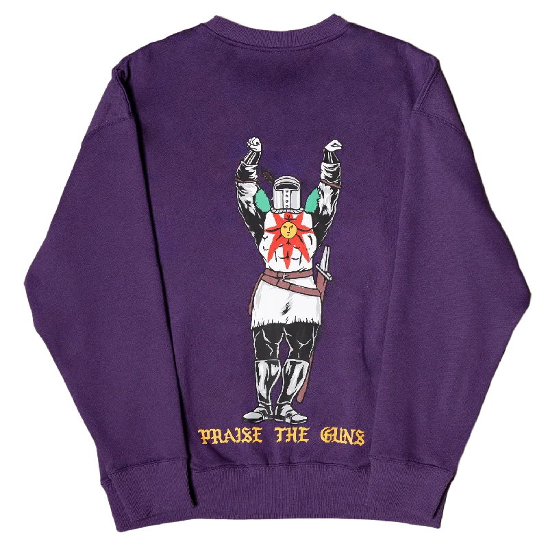Classic Items Praise The Guns (Royal Purple Comfy Crewneck)