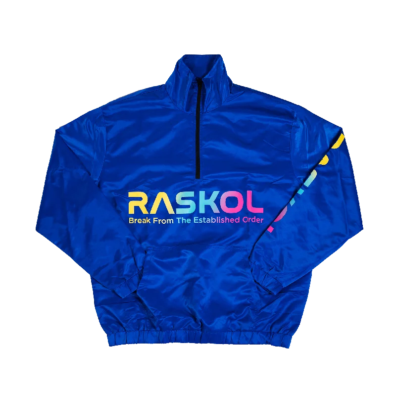 Comfy Chic RASKOL Athletic Windbreaker Jacket (Blue)