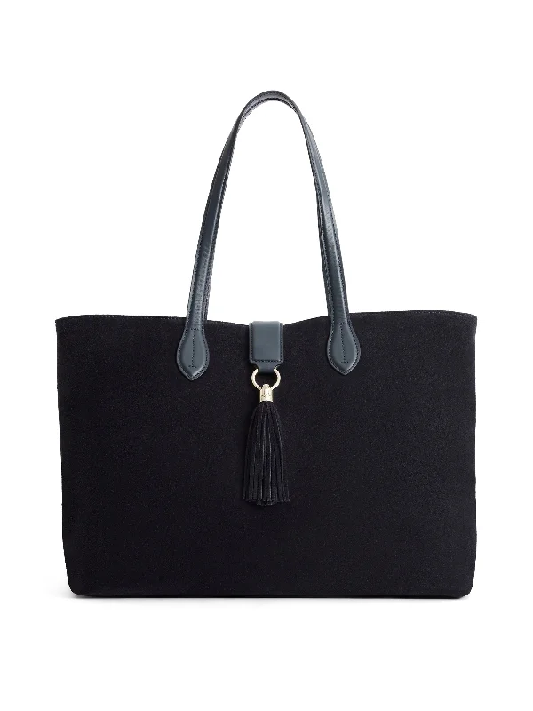 Langham Tote - Navy Suede