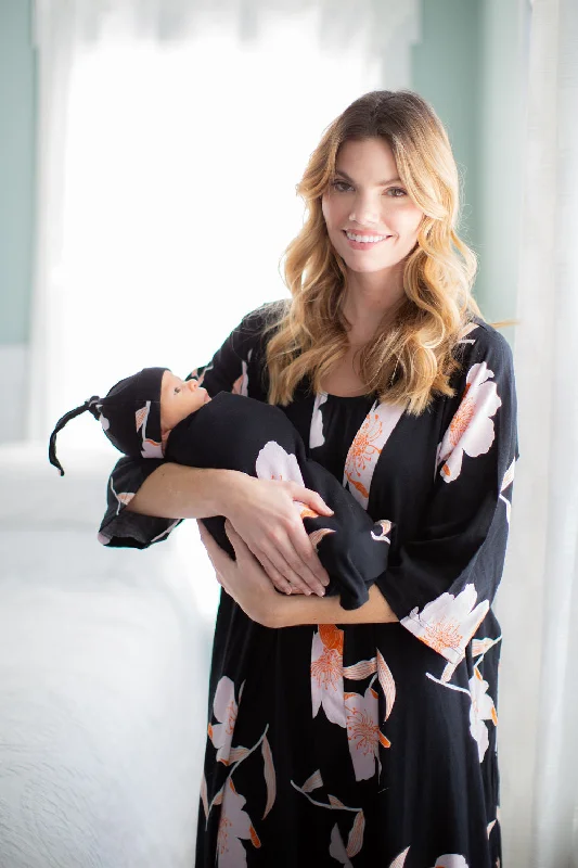 Cozy Footwear Willow Robe & Newborn Swaddle Blanket Set (2XL/3XL only)