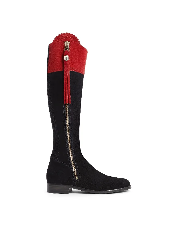 Editorial Design Regina (Narrow Fit) - British Equestrian Red & Navy