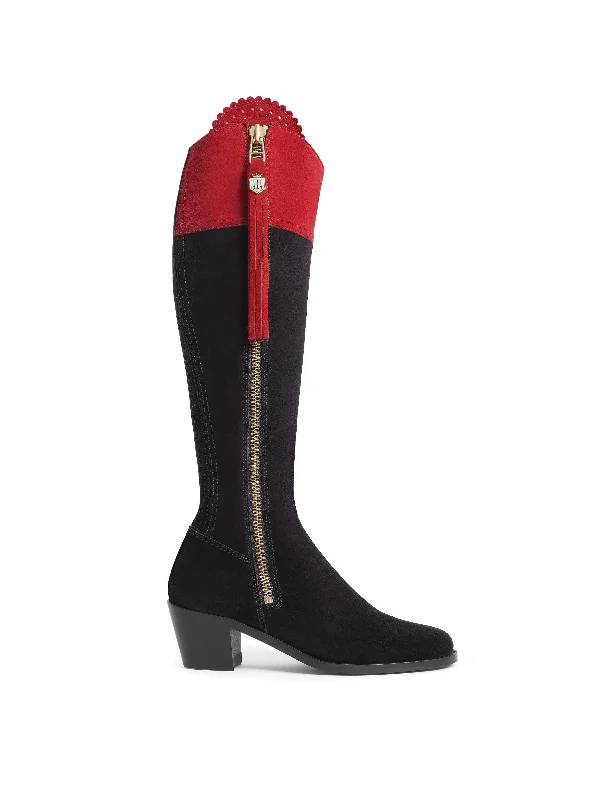 Tropical Style Heeled Regina (Sporting Fit) - British Equestrian Red & Navy