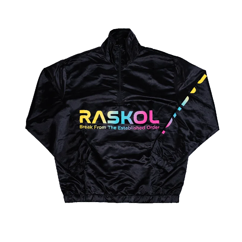 American Style RASKOL Athletic Windbreaker Jacket (Black)
