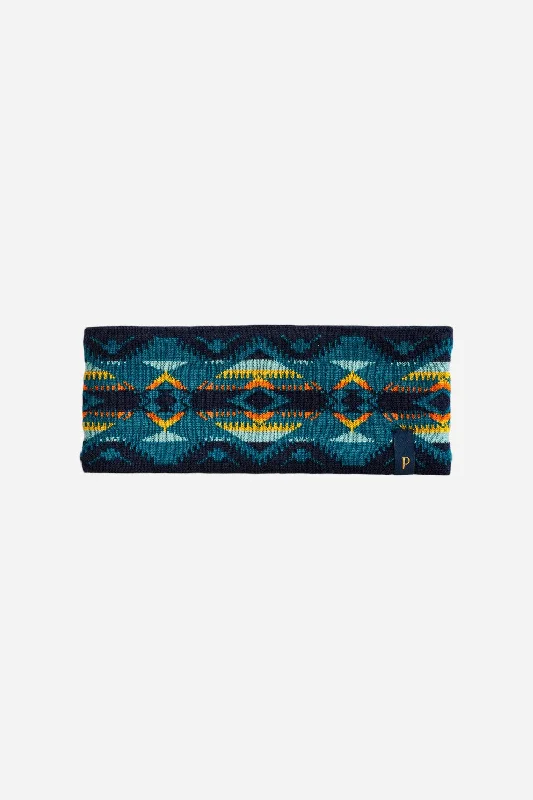 Pendleton Nehalem Fleece-Lined Merino Headband in Aqua