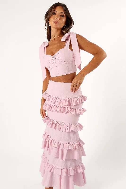 Fashion Touch Tia Two Piece Set - Light Mauve