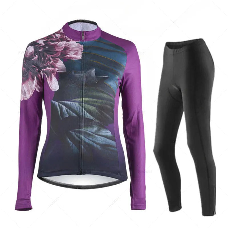 French Style Women Autumn Cycling Jersey Set Long Sleeve Breathable Clothing MTB Maillot Ropa Ciclismo Bicycle Sportswear Bike Uniform French Style Women Autumn Cycling Jersey Set Long Sleeve Breathable Clothing MTB Maillot Ropa Ciclismo Bicycle Sportswear Bike Uniform