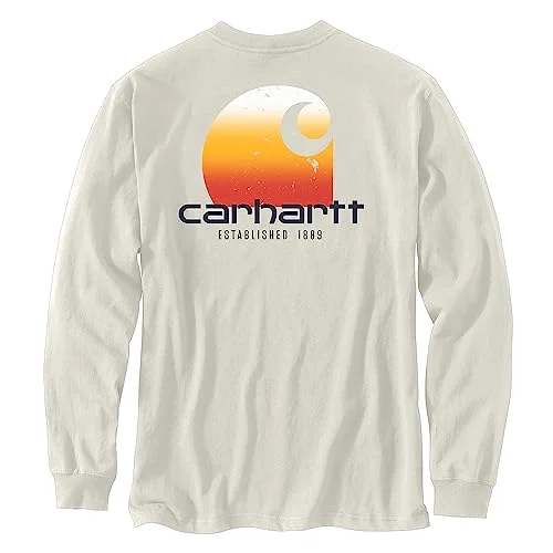 Soft Style Carhartt 105952 Men's Relaxed Fit Heavyweight Long-Sleeve Pocket C Graphic T-Sh - X-Large Tall - Malt Soft Style Carhartt 105952 Men's Relaxed Fit Heavyweight Long-Sleeve Pocket C Graphic T-Sh - X-Large Tall - Malt