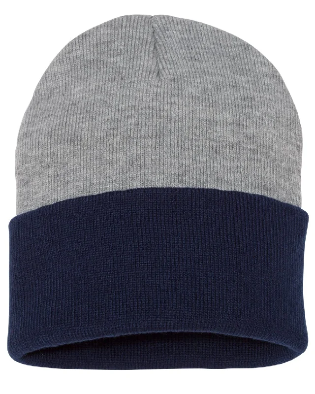 Casual Chic Looks Sportsman 12" Color Blocked Cuffed Beanie SP12T