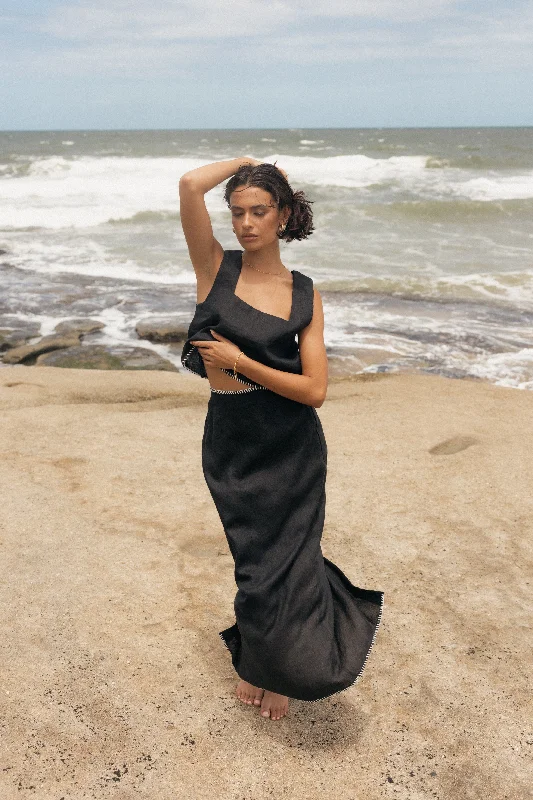 Romantic Data Odette Midi Skirt - Black
