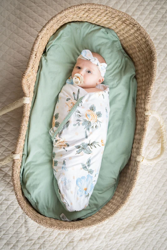 Casual Chic Hadley Swaddle Blanket & Newborn Headband Set