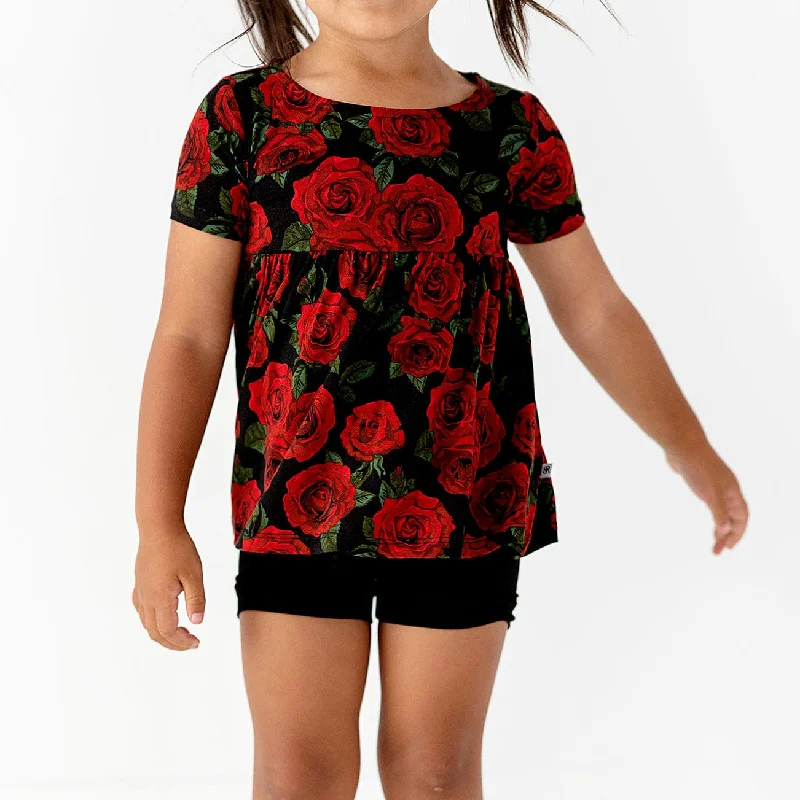 Soft Trends Bums & Roses Girls Top & Shorts Set