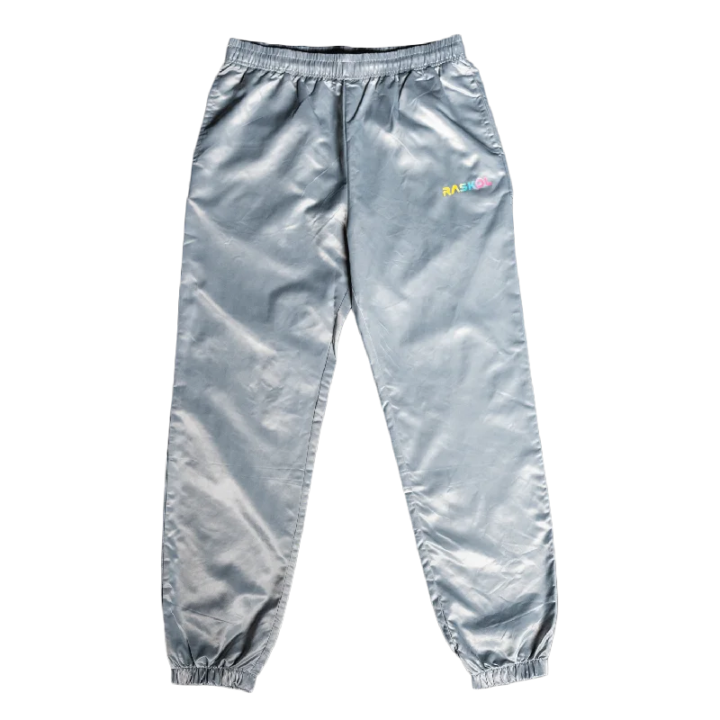 Cozy Lounge Wear RASKOL Athletic Windbreaker Bottom (Silver)