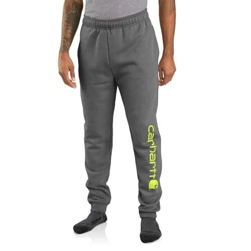 Casual Ease Carhartt 105899 Men's Relaxed Fit Midweight Tapered Logo Graphic Sweatpant
