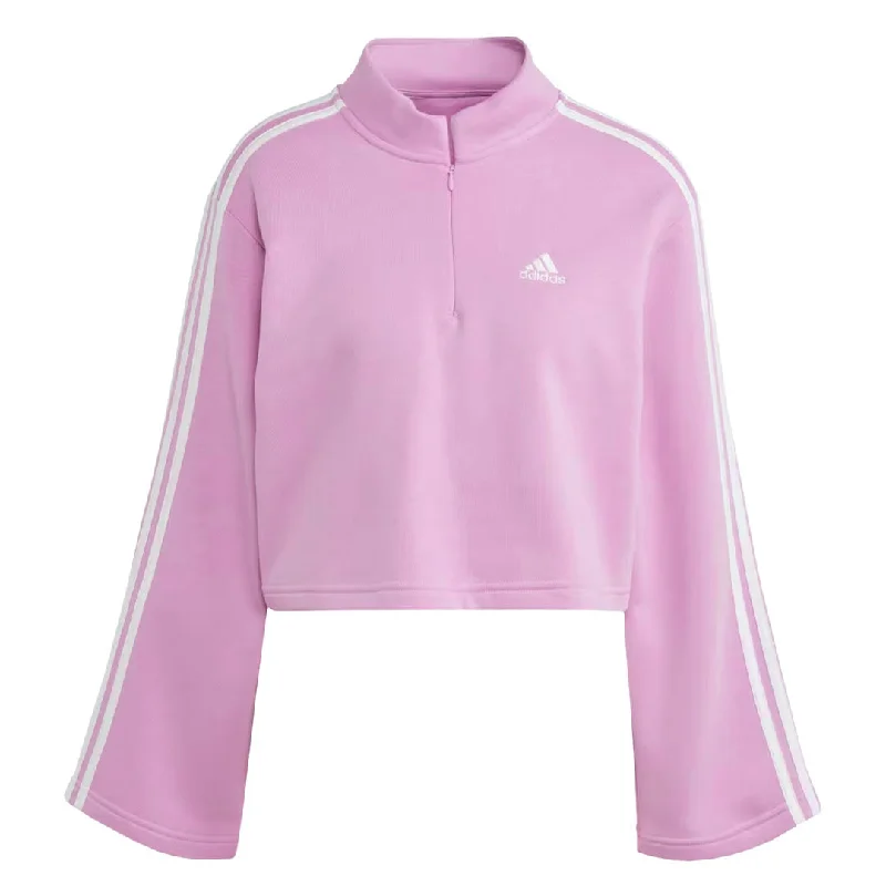 Soft Touch adidas - Women's Essentials 3-Stripes Fleece 1/4 Zip Sweatshirt (IK0458)