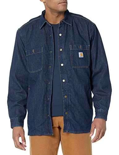 Street Fashion Carhartt 105605 Men's Relaxed Fit Denim Fleece Lined Snap-Front Shirt Jac Street Fashion Carhartt 105605 Men's Relaxed Fit Denim Fleece Lined Snap-Front Shirt Jac