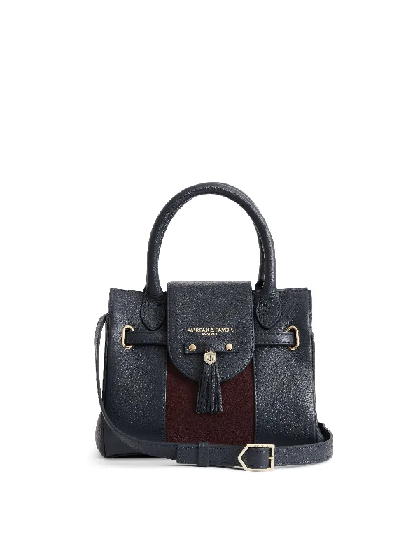 Playful Style Mini Windsor Handbag - Plum & Navy (Store Exclusive)