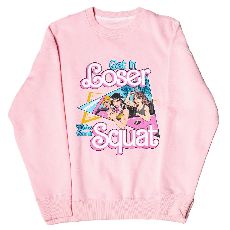 High-end Design GET IN LOSER...We're Gonna Squat! (Pink Comfy Crewneck)