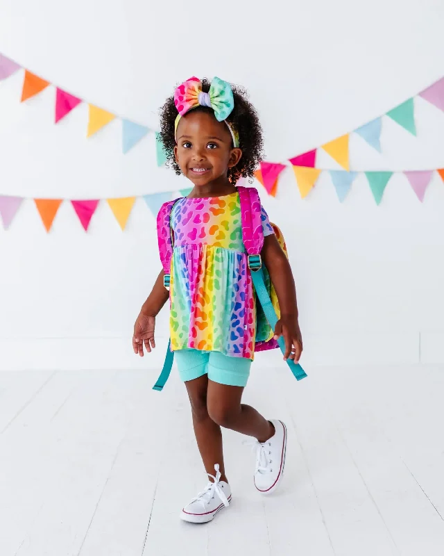 Cozy Pants Wild Child Girls Short Sleeve Top & Shorts Set