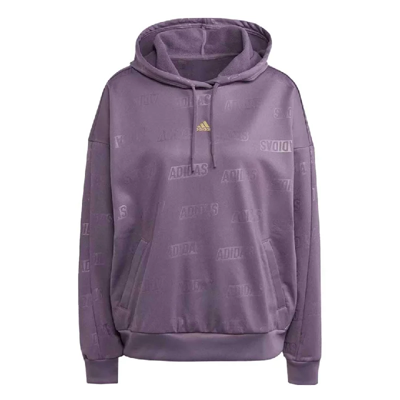 Lounge Chic adidas - Women's Embossed Monogram Fleece Hoodie (IM2585)