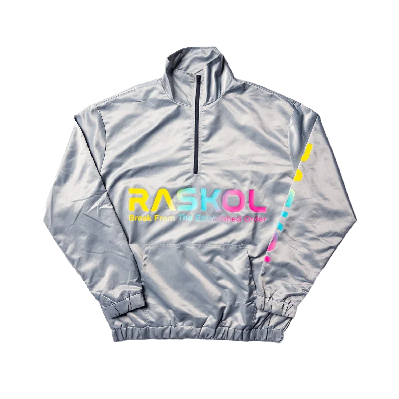 Light Layers RASKOL Athletic Windbreaker Jacket (Silver)