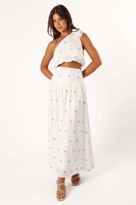 Trendy Comfort Greer Two Piece Set - White Blue