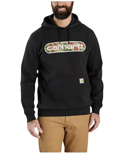 Sweet Girl Carhartt 105942 Men's Loose Fit Midweight Camo Logo Graphic Sweatshirt