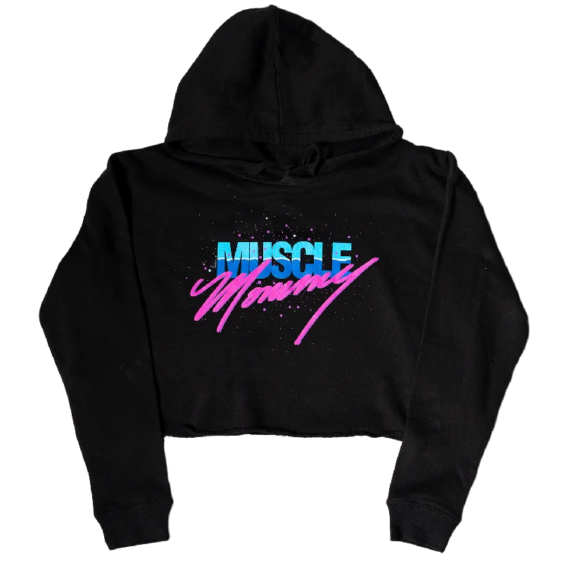 Fashionable Prints Muscle Mommy (Women's Crop HOODIE)