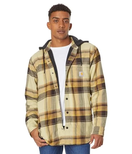 Ethnic Style Carhartt 105938 Men's Rugged Flex Relaxed Fit Flannel Fleece Lined Hooded Shirt Jac Ethnic Style Carhartt 105938 Men's Rugged Flex Relaxed Fit Flannel Fleece Lined Hooded Shirt Jac