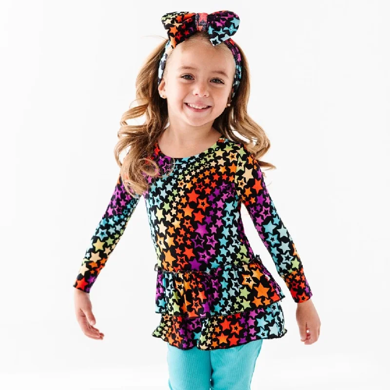 Soft Textures Seeing Stars Girls Top & Tights
