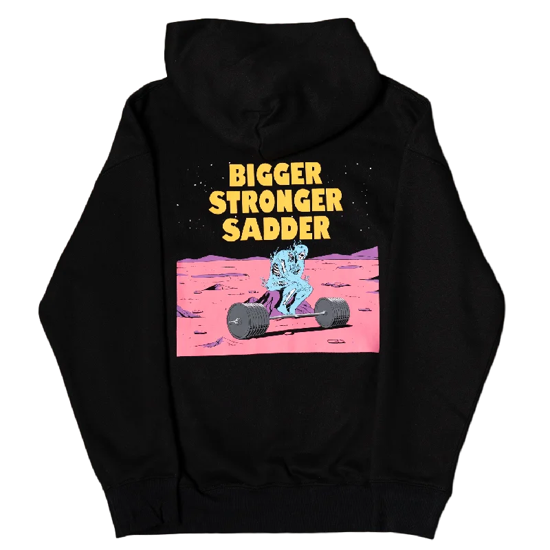 Fashionable And Versatile BIGGER. STRONGER. SADDER. (Limited Edition Black Hoodie)