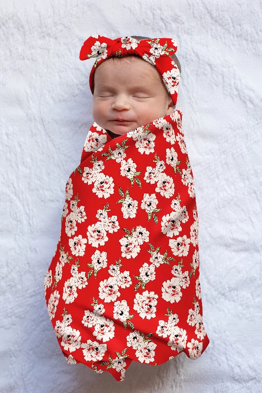 Soft Layers Sadie Swaddle Blanket & Newborn Headband Set
