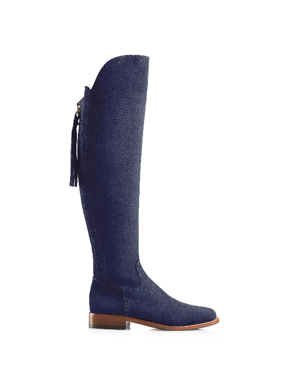 All-Day Wear Flat Amira - Ink Suede