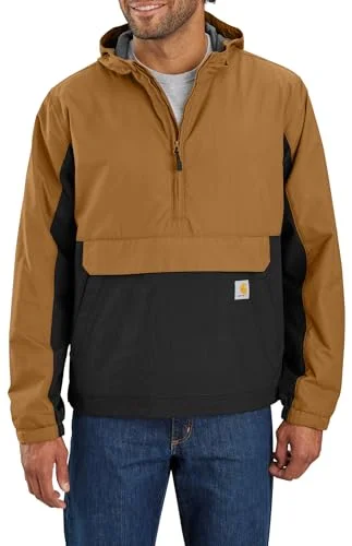 Effortless Comfort Carhartt 105749 Men's Rain Defender Loose Fit Lightweight Packable Anorak Effortless Comfort Carhartt 105749 Men's Rain Defender Loose Fit Lightweight Packable Anorak