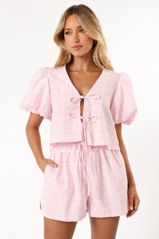 Comfortable And Cold-proof Hanna Short Set - Pink