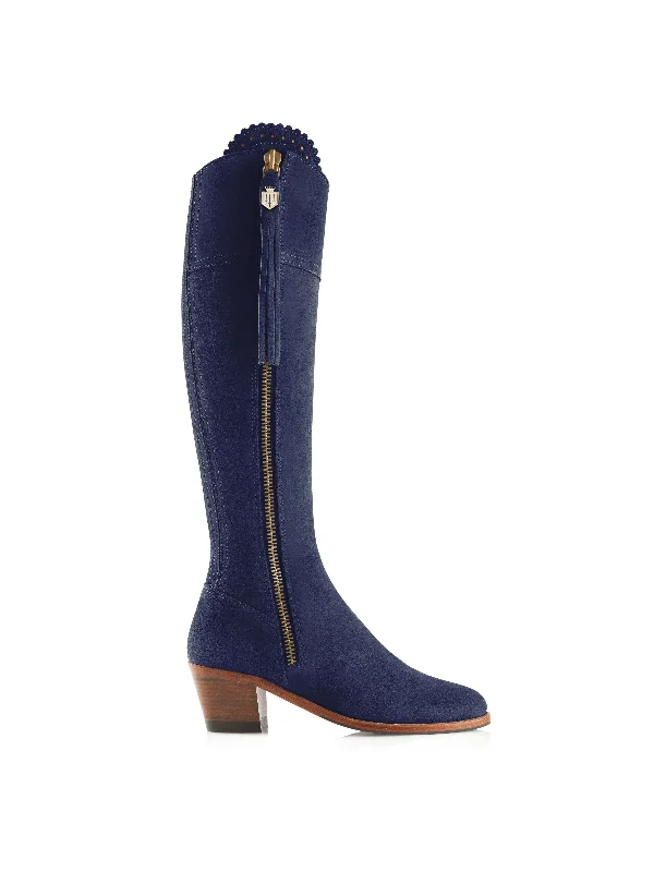 Lounge Wear Heeled Regina (Regular Fit) - Ink Suede