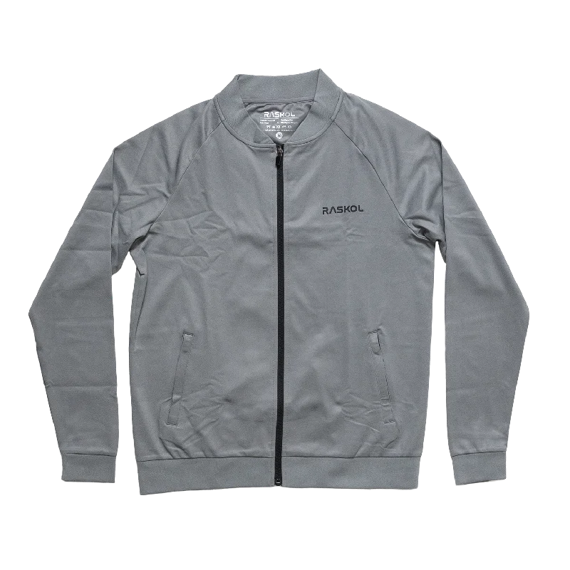 Moisture wicking Raskol Athletic Track Jacket (Gray)
