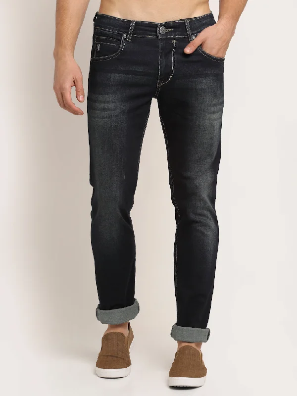 Youthful Men's Ultra Narrow fit Medium Fade Black  Jeans