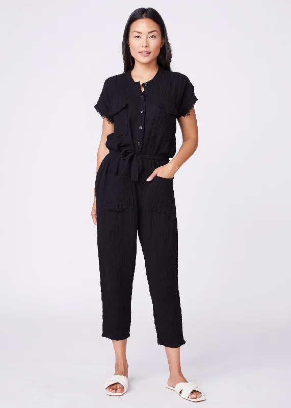 Tropical Style Gauze Relaxed Jumpsuit