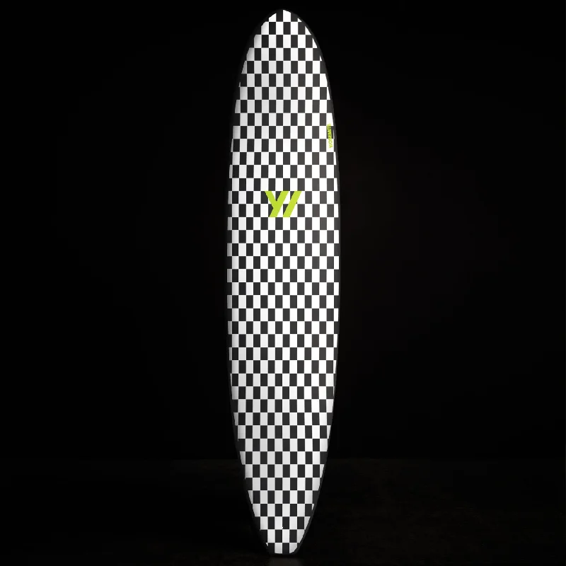 Personalized Series Y/OSEMITE  Checkered Longboard 7'10" - Black/White
