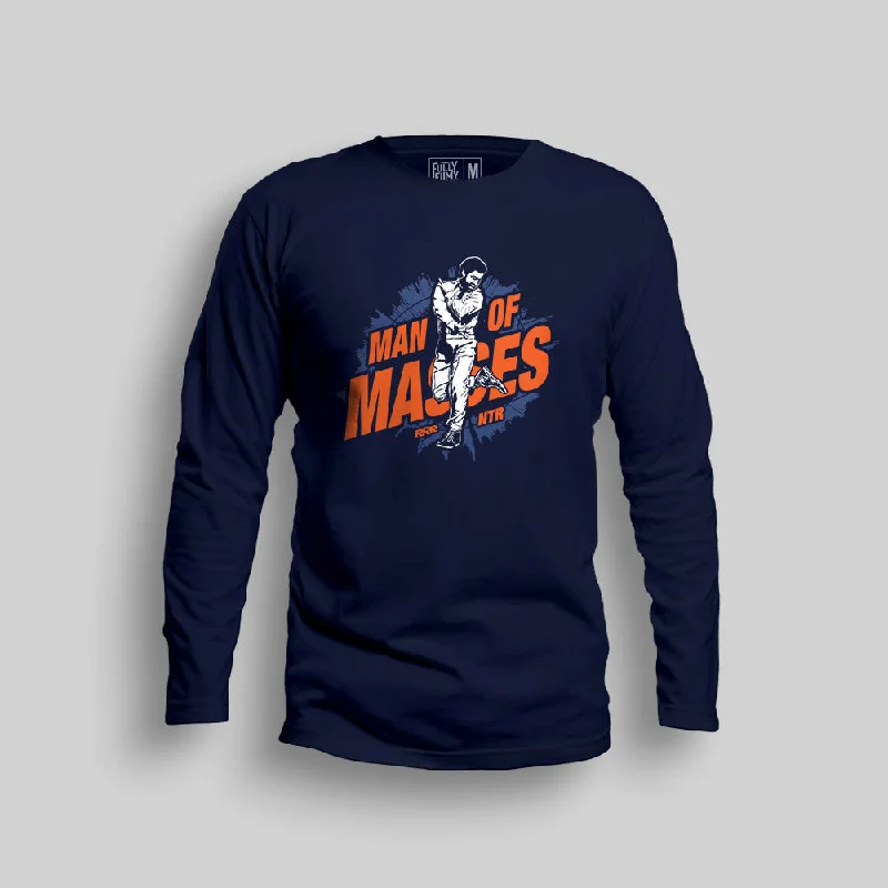 Comfort Fit Man Of Masses NTR Full Sleeve T-Shirt