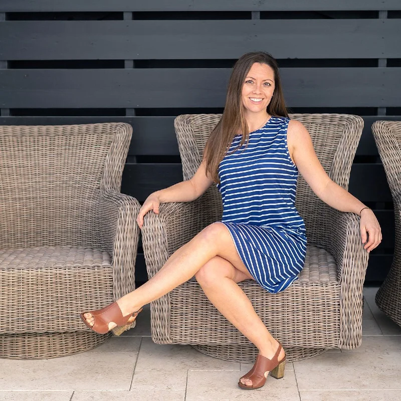 Light Comfort Navy Stripe Dress